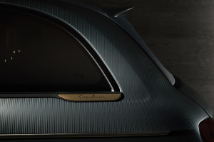 Fiat 500, la prima, Elektro, vollelektro, Neu, New, Sondermodell, Giorgio Armani, Designer, Grau, von der Seite, Logo